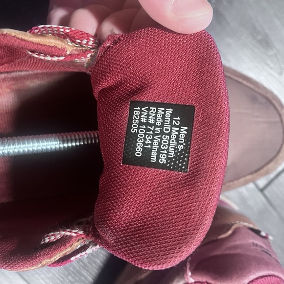 LL Bean Katahdin Store Hiking Shoes‎ Mens 12 Medium Brown Leather Nylon Waterers - Picture 9 of 10